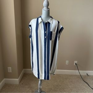 EUC Kori America L Striped Tunic Dress